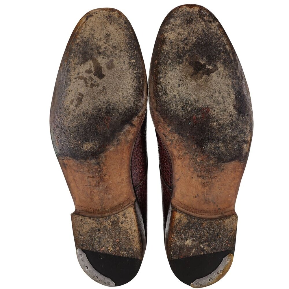 Principe Di Bologna Italy Vintage Mens 12 Brown Pebble Grain Monk Dress Shoes 45 - Picture 5 of 10